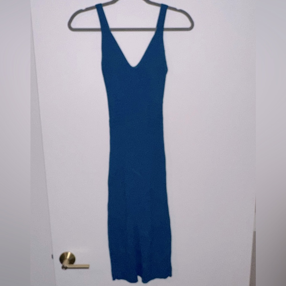 GUESS Blue Knit Ribbed Dress - Picture 5 of 5